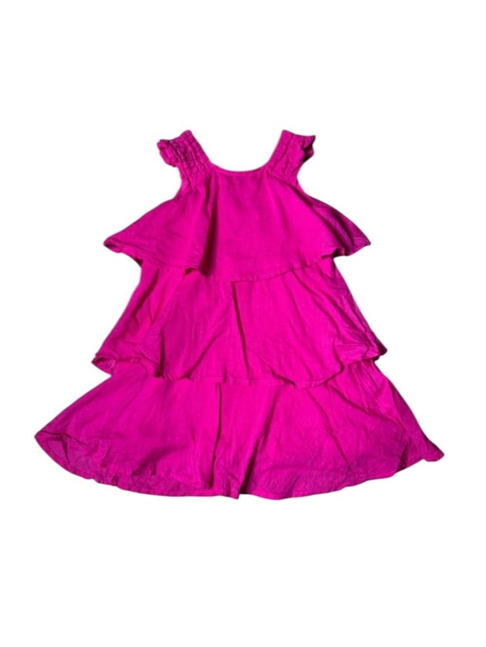 Catimini 4 Years Pink Ruffle Dress Cotton Sleeveless Lined Girls Kids